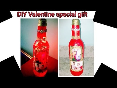 Handmade gift for anniversary. valentine day | DIY bottle art | Velentine gift ideas