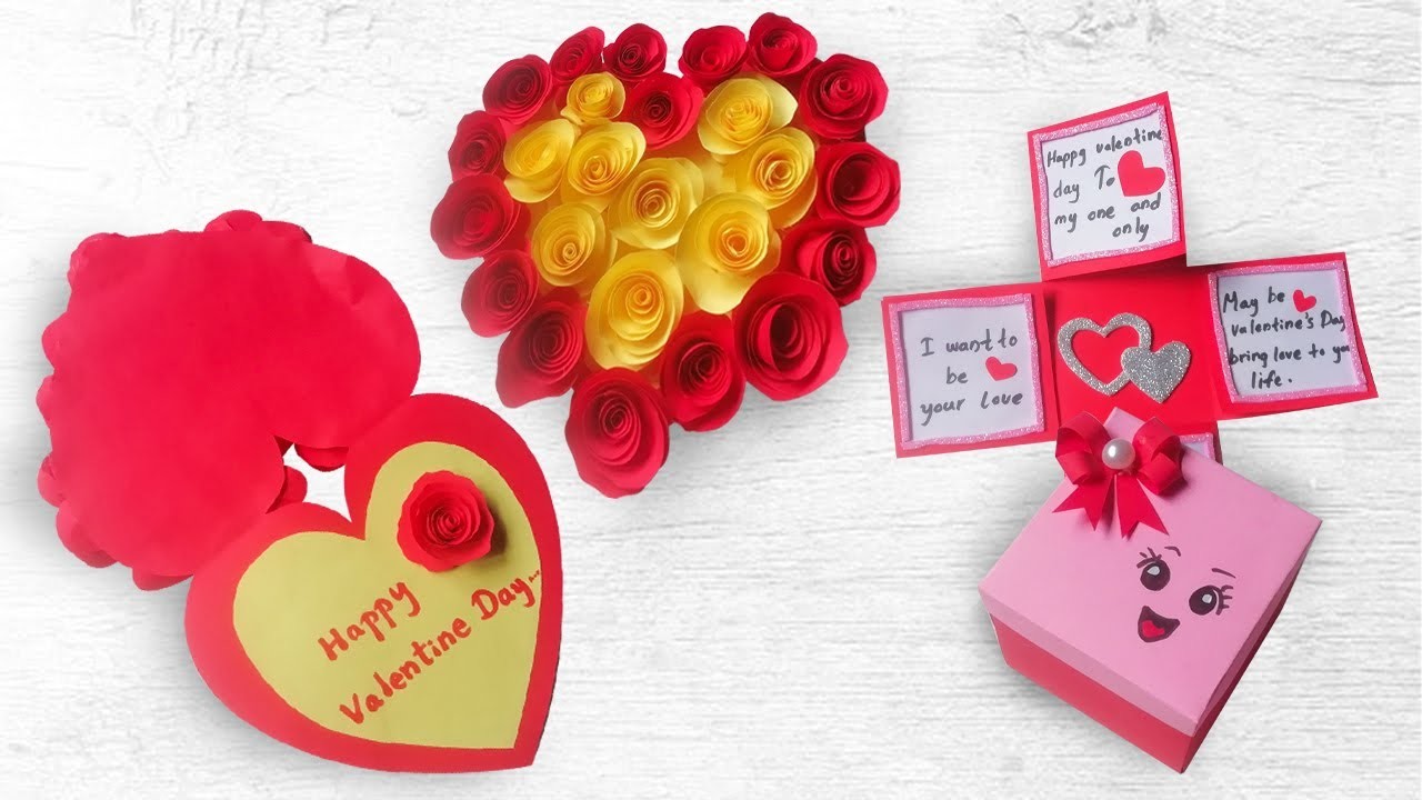 Handmade Valentine Cards - Valentine Gift Box - DIY Dollar Tree VALENTINES DAY