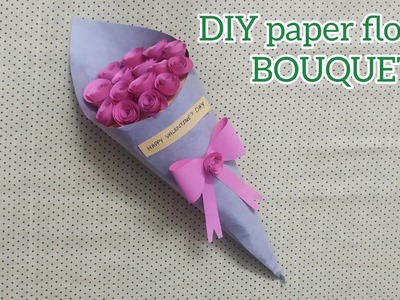 How to make a Bouquet.DIY Paper Flower BOUQUET. Birthday gift ideas. Flower Bouquet making