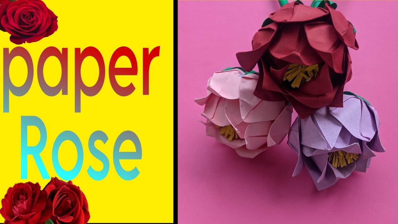 How to make a paper Rose | DIY beautiful handmade paper Rose????