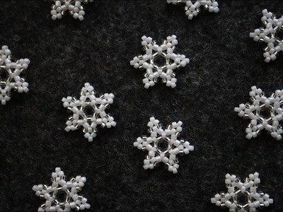 How to make a small SNOWFLAKE from seed beads | Hen's Beads DIY Tutorial | Easy | Beginner