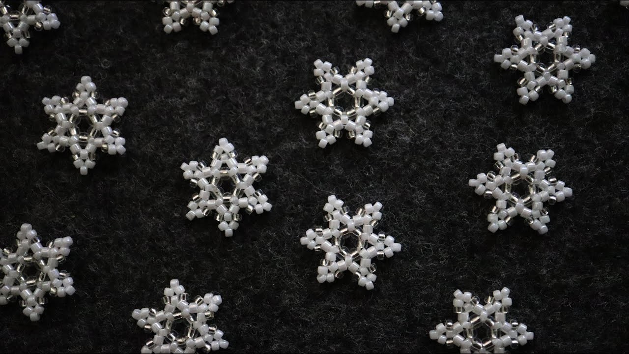 How to make a small SNOWFLAKE from seed beads | Hen's Beads DIY Tutorial | Easy | Beginner