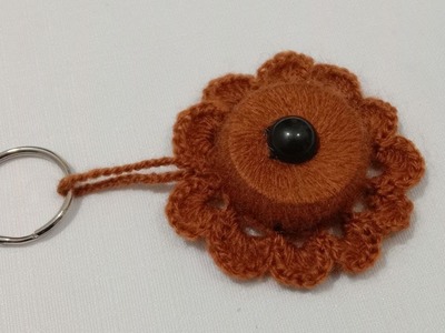 How to make DIY Keychain with plastic bottle cap & yarn. simple and useful way for DIY recycling.
