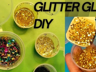 How to make Glitter Glue at home.Handmade Glitter Glue.DIY Glitter Glue.Homemade Glitter Glue