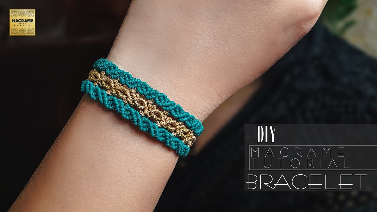 Macramé bracelet|how to weave bracelets at home |Diy|tutorial⤴