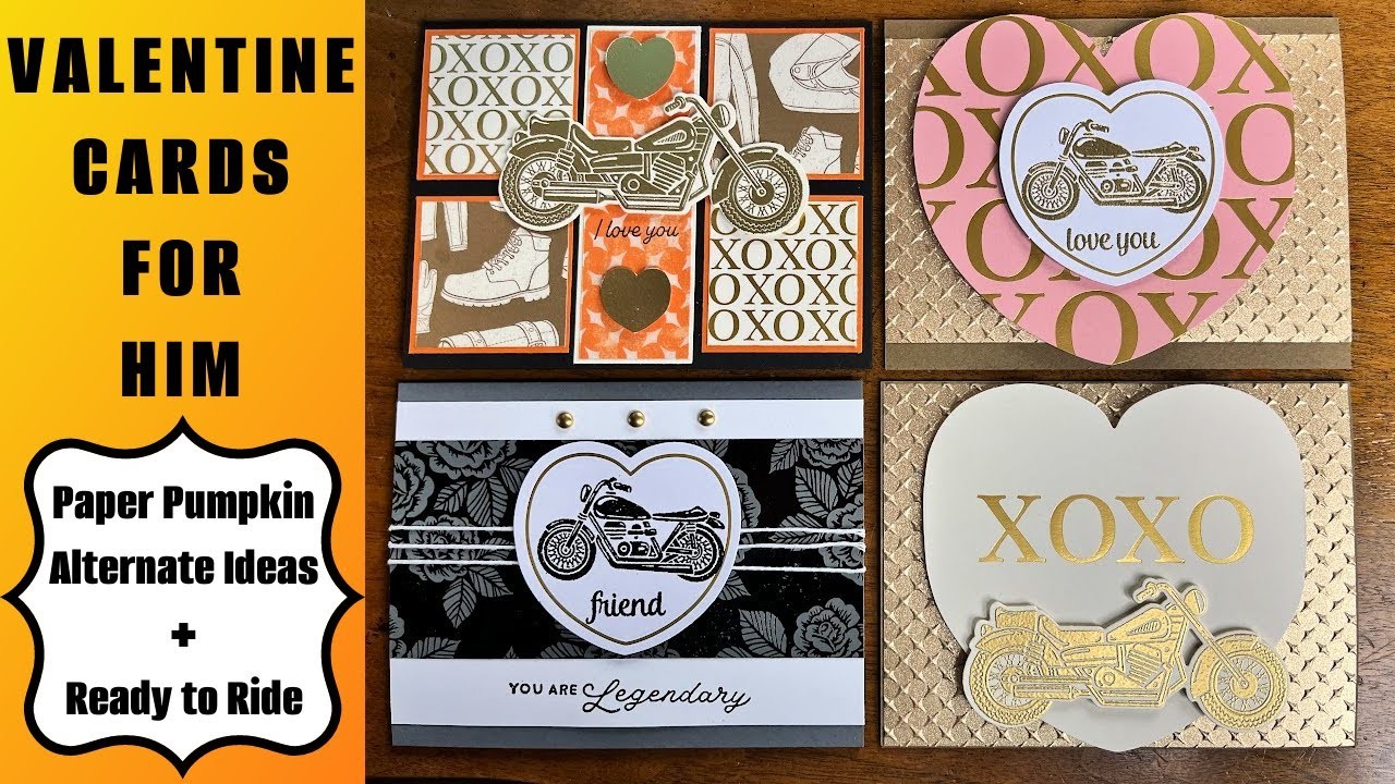 Paper Pumpkin VALENTINE ALTERNATE CARD IDEAS *PAST* January Kit Kisses & Hugs & Ready to Ride Suite