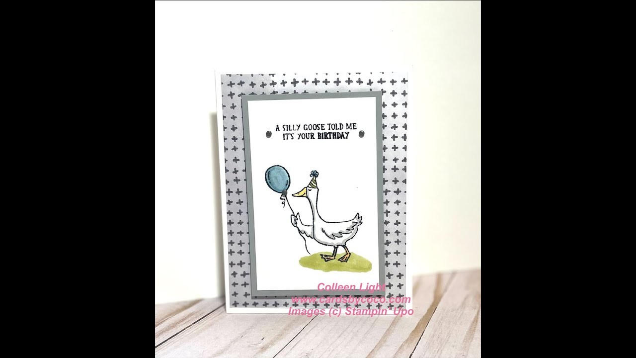 Silly Goose Handmade Birthday Card