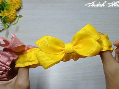 Simple and easy || how to make a ribbon scrunchie hair tie - DIY TUTORIAL