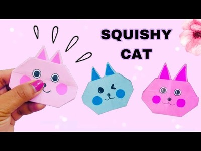 Squishy cat origami | Squishy Craft | Origami Cat | Origami crafts |paper crafts | Diy #squishy