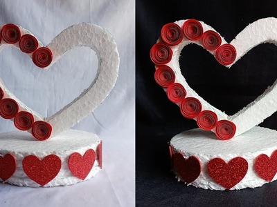 Thermocol Showpiece | Valentine's Day Craft | Thermocol Craft Idea | NK Creation Noorjahan