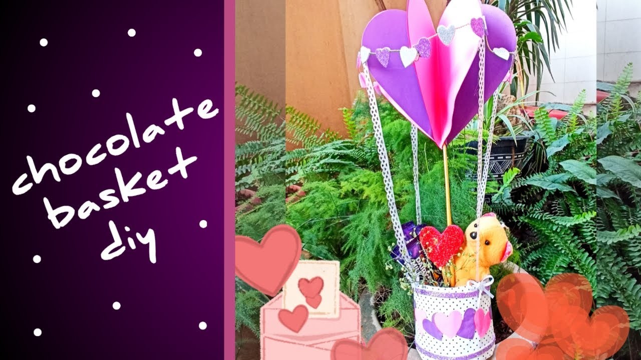 Valentine day gift idea chocolate #2 | handmade gift ideas | chocolate basket #diy #creative