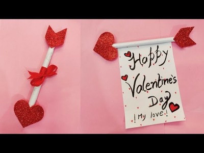 Valentine's day Beautiful Card handmade. Easy Valentine's day card ideas. Valentine's day gift