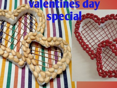 Valentine's day craft. pistachio shell craft. gift idea