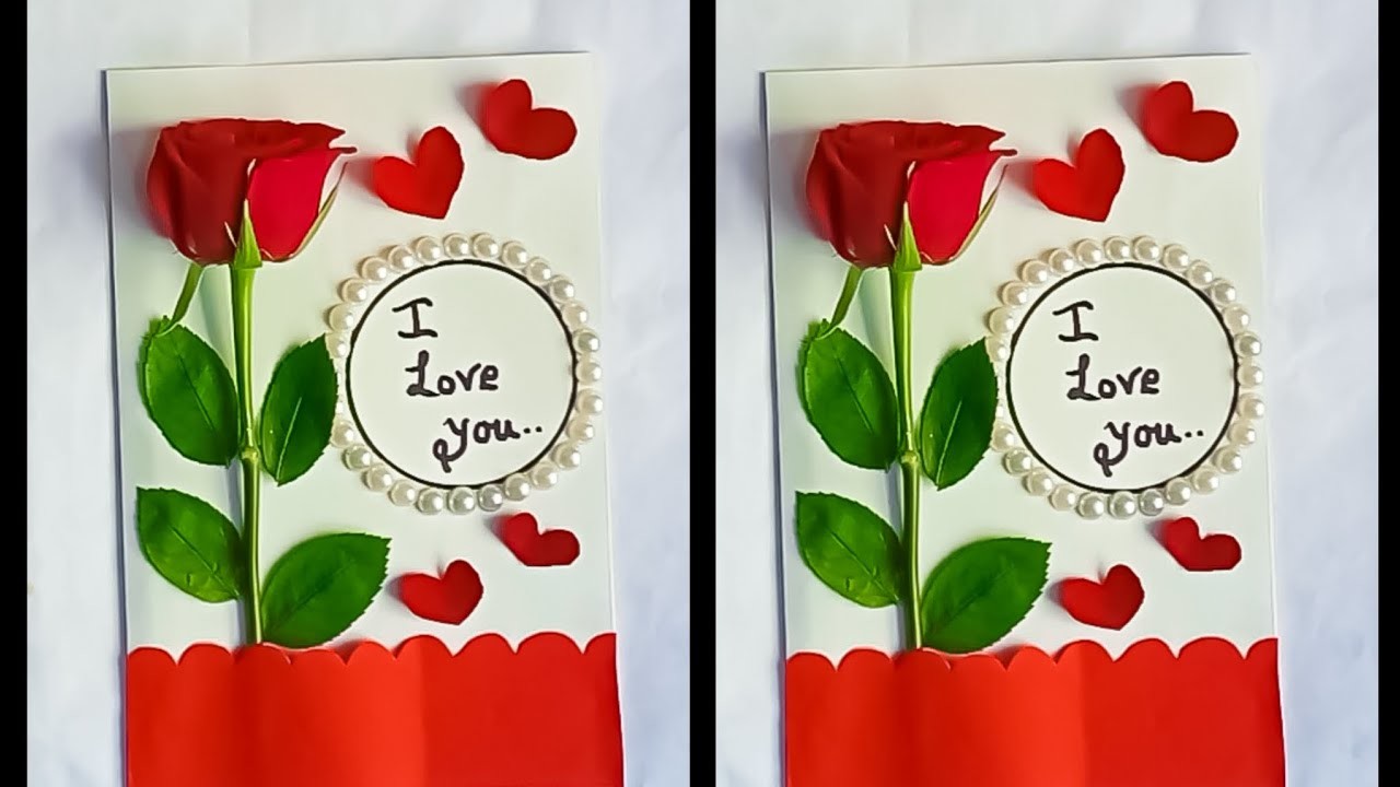 Valentine's day special gift ideas ????????????❤️????|| Rose greeting card #viral #youtube #viral #art #2023