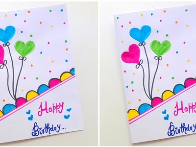 ???? White Page ???? Happy Birthday Wishes Card Making • Birthday gift card for BESTFRIEND • diy card idea