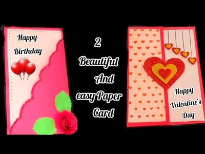 2 Beautiful & Unique Paper Card For Valentine's Day | Birthday |New Year|anniversary,Diy Craft Magic