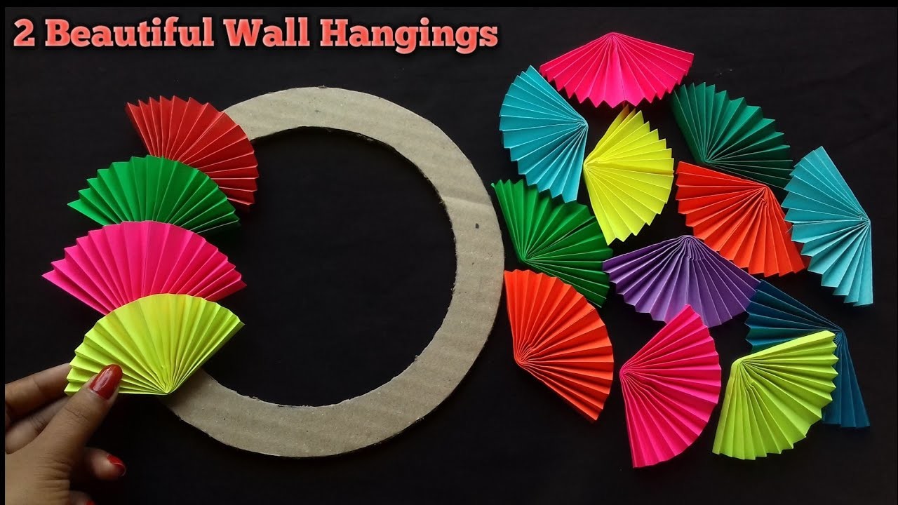 2 Easy And Beautiful Paper Flower Wall Decor Ideas | Wall Decoration Ideas | Paper Crafts