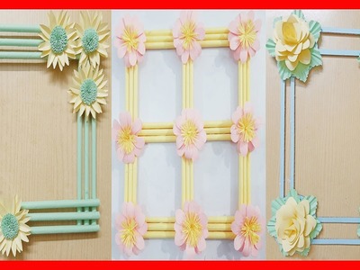 3 Beautiful Flower Wall Hangings. Paper Craft For Home Decoration. Paper Wall Hanging. idea 119