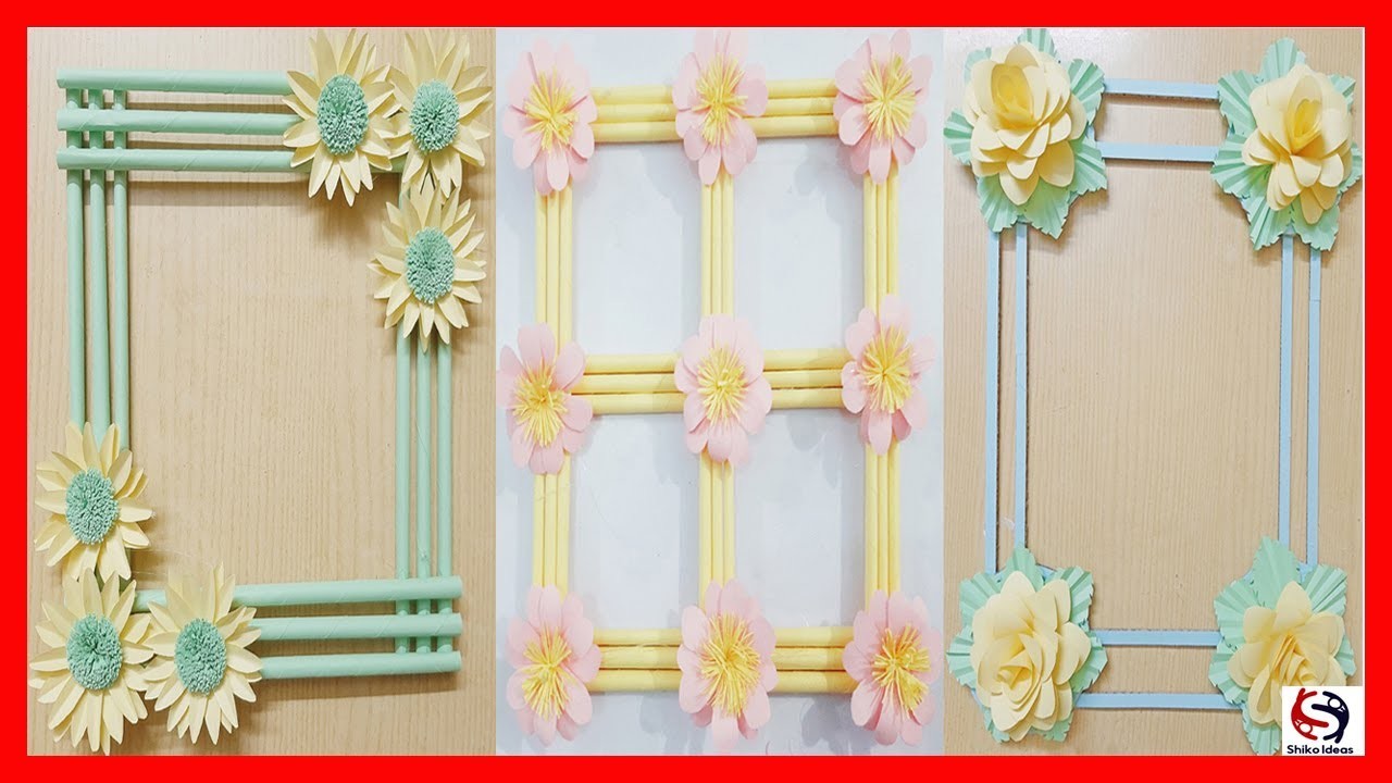 3 Beautiful Flower Wall Hangings. Paper Craft For Home Decoration. Paper Wall Hanging. idea 119