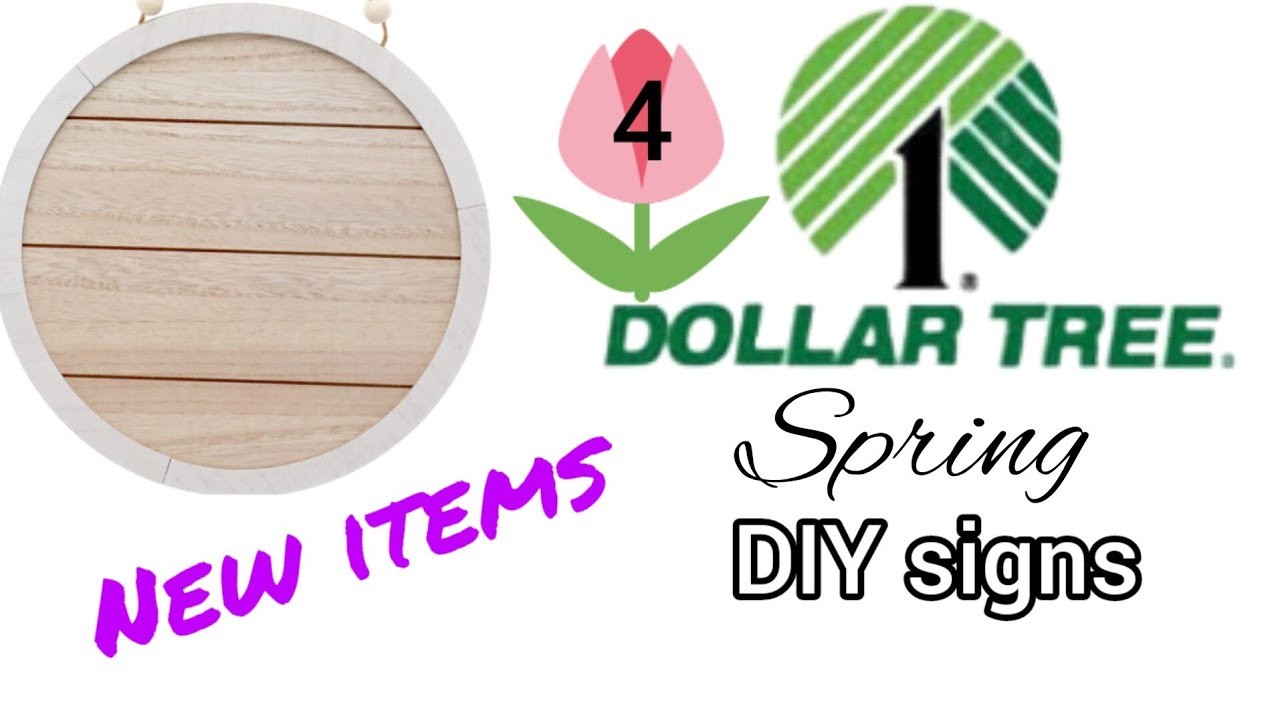 4 Dollar Tree Diy Spring signs.