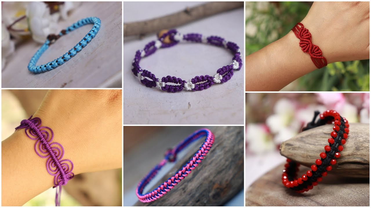 6 DIY Macrame Thread Bracelets you can make at Home | Creation&you