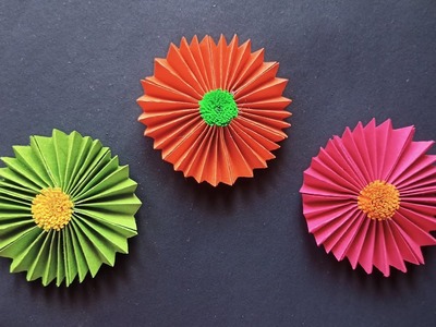 Beautiful paper flowers.paper crafts for school.home decor.paper flower making.paper craft