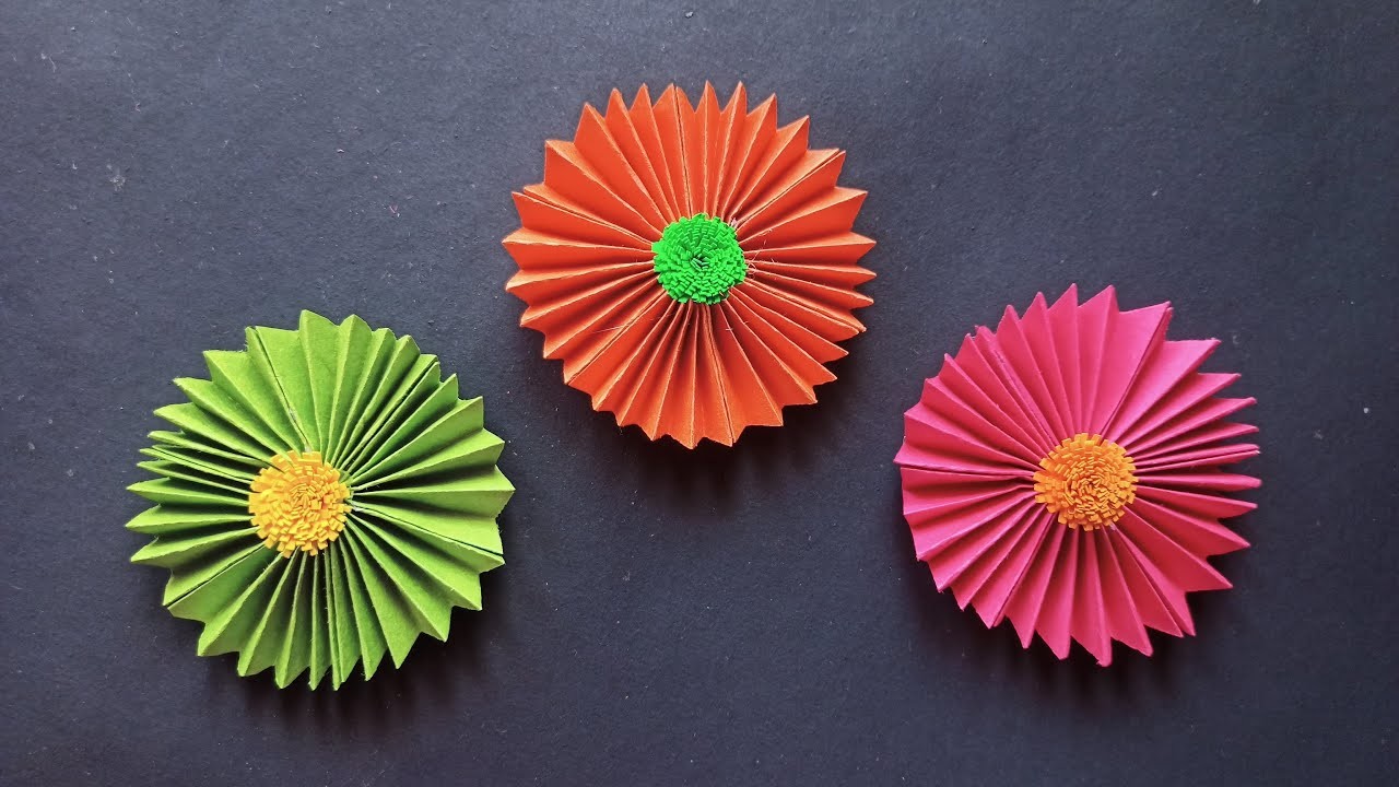 Beautiful paper flowers.paper crafts for school.home decor.paper flower making.paper craft