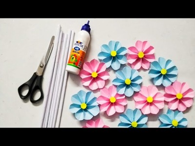 Cute and easy paper flower wall hanging | DIY paper craft home decor | Crafty Girl Studio