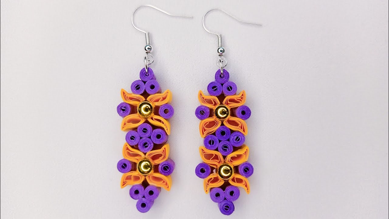 Designer Quilling Earrings. how to make quilling earrings. Tutorial