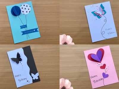 DIY 4 Birtday Card Ideas. Kartu Ucapan Ulang Tahun