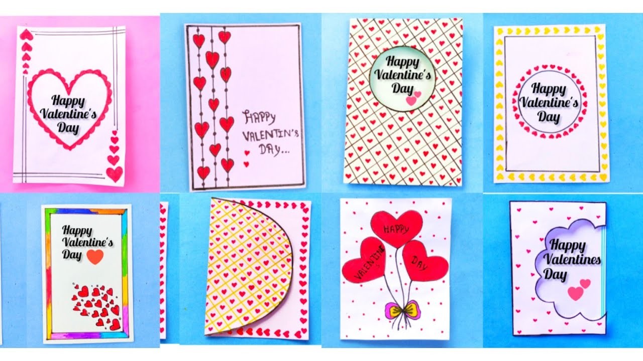 DIY 8 Beautiful valentines day card with white paper | valentines day card | greeting card