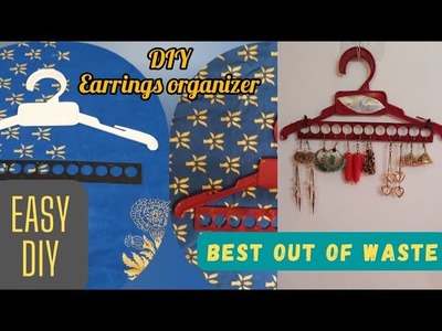 Diy #Best out of waste #Diy earrings organizer.holder #best reuse ideas # diycraftideas