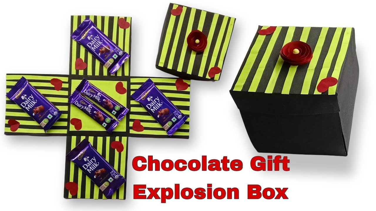 DIY Chocolate Explosion Birthday.Valentine Gifts Ideas | Chocolate Explosion Gift Box Tutorial How.?