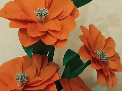 Diy handmade flower||beautiful origami paper flower making, paper craft (@lakshmicrafts )