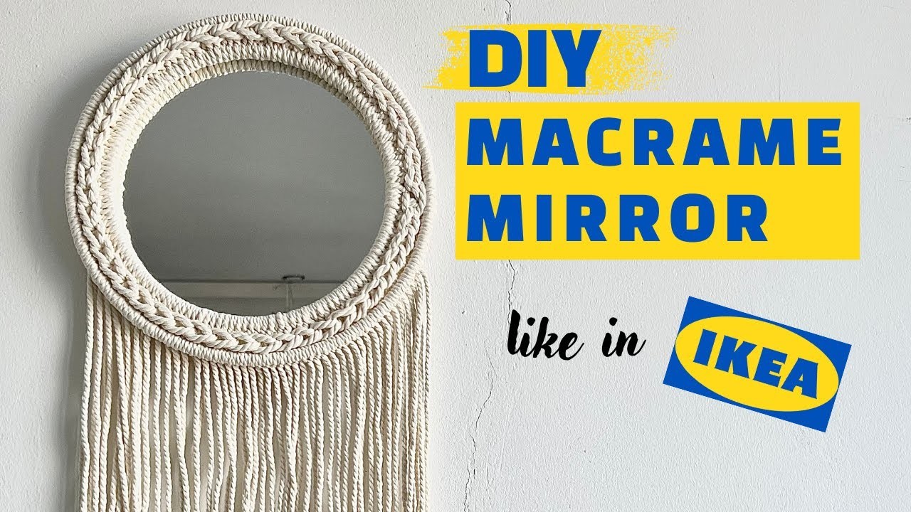 DIY Macrame Mirror Tutorial like in IKEA │ Decorative mirror with fringes │ Home decorating ideas