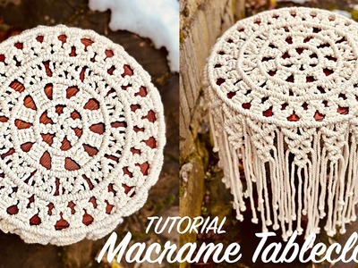 DIY: Macrame Round Tablecloth Tutorial. Home Boho Decor