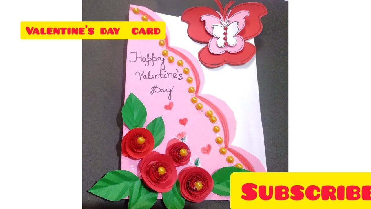 DIY | valentine's day card design making| beautiful handmade  valentine's day card