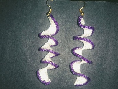 Easy crochet spiral earrings