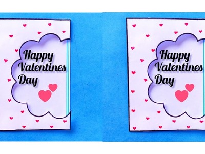 Easy white paper valentines day card | diy valentine's day greeting card | greeting card