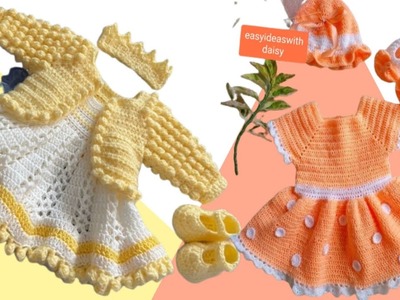 Handmade Crochet Baby Dress Design & Ideas@easyideaswithdaisy