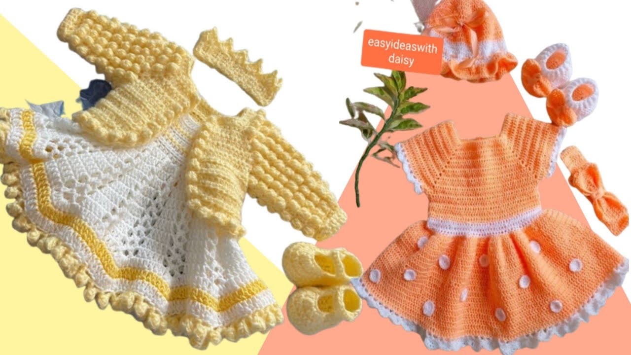 Handmade Crochet Baby Dress Design & Ideas@easyideaswithdaisy
