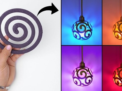 Hanging lamp making with Mosquito coil || Home Decor Idea -  Lighting lamp
