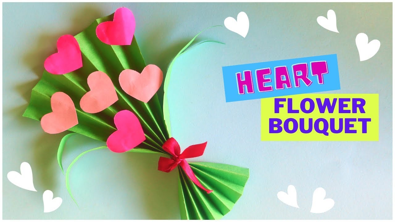 Heart Flower Bouquet | Valentine Gift | Mothers Day Gift