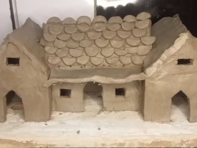 Home handmade clay art diy miniature village house design