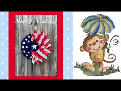 How to Make a Flag Wreath | Easy DIY Wreath | Patriotic Wreath | Red.White.Blue Craft | Live Replay