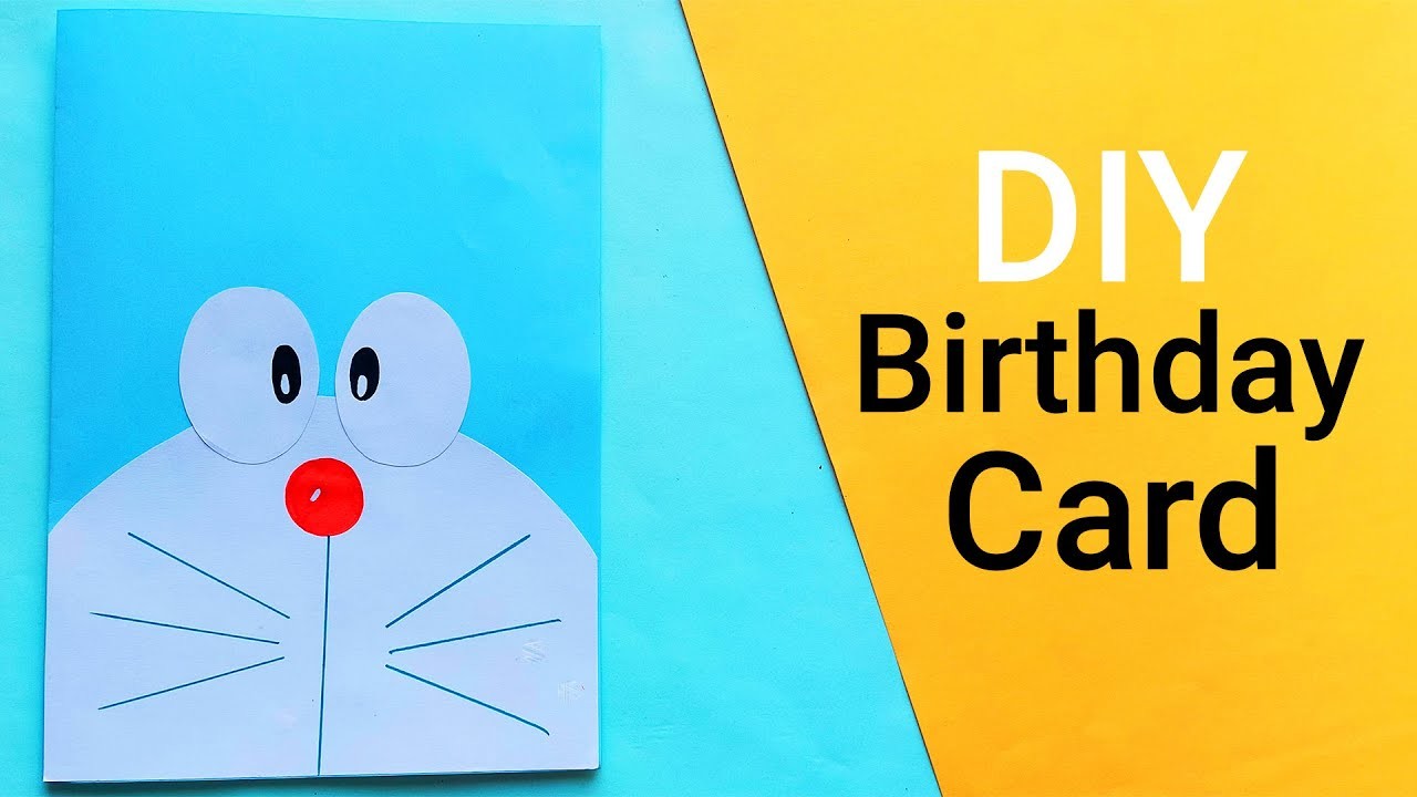 How to make DIY Doraemon Birthday Card || Beautiful Greeting Card
