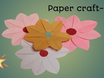 How to make easy paper flowers|| Handmade craft|| Flower making|Home decor|Paper craft| craft DIY