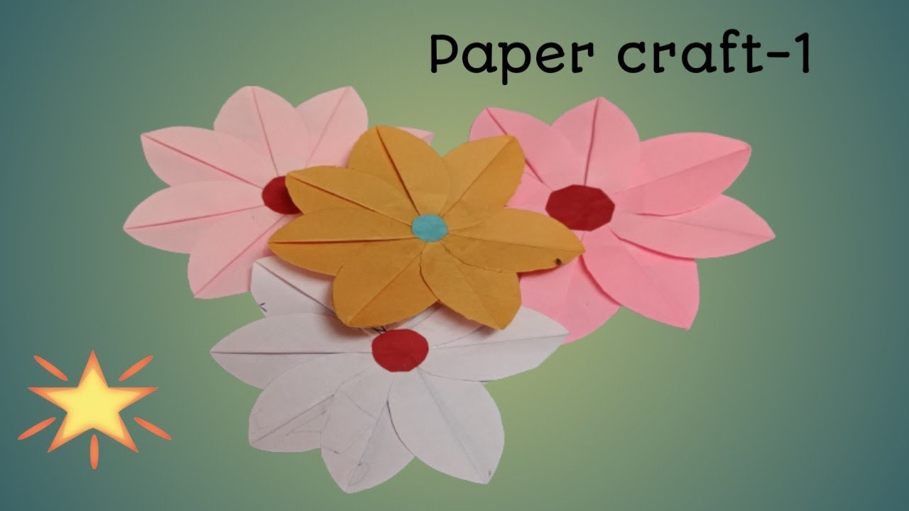 How to make easy paper flowers|| Handmade craft|| Flower making|Home decor|Paper craft| craft DIY