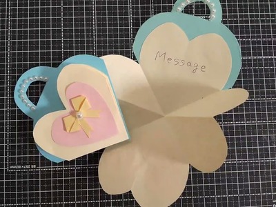 How to make greeting cards.bag of  heart.easy DIY
