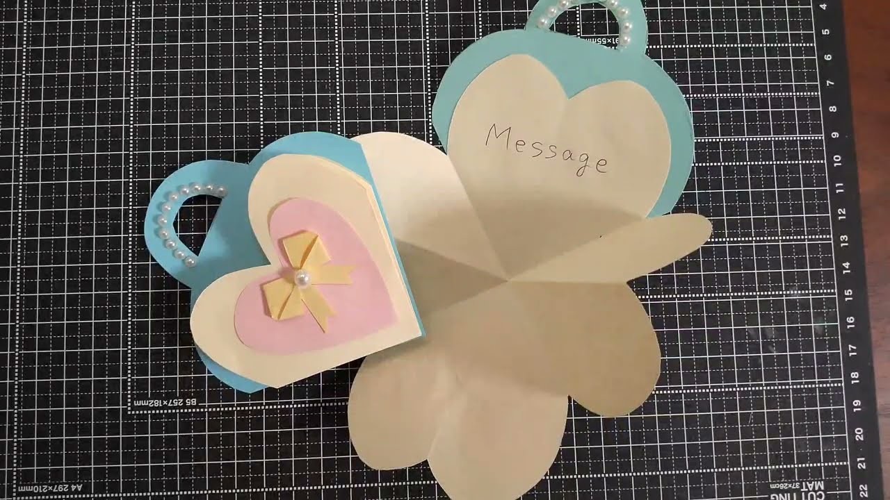 How to make greeting cards.bag of  heart.easy DIY